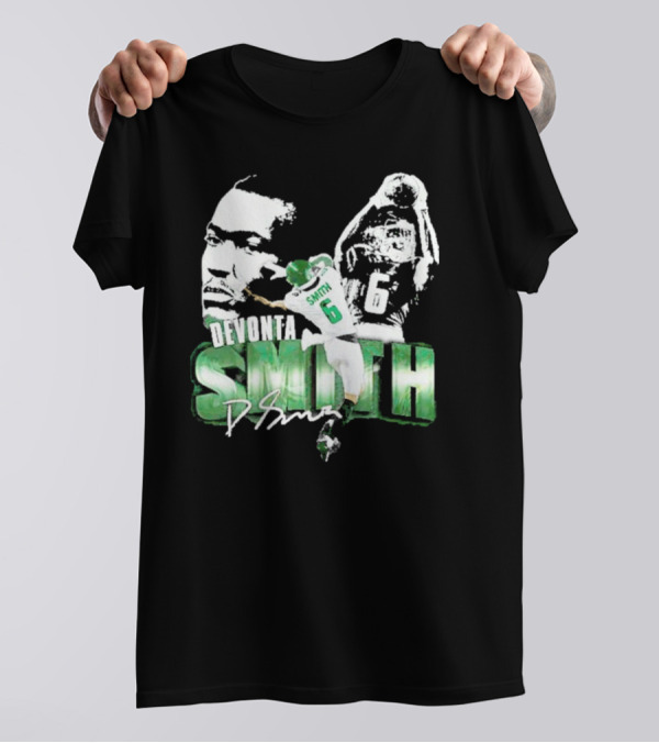 DeVonta Smith Philadelphia Number 6 Football Chrome Look T-Shirt
