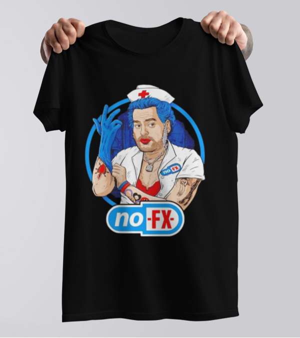 NOFX Nurse Punk Mike Tattoo Cartoon T-Shirt
