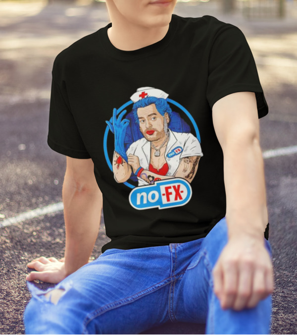 NOFX Nurse Punk Mike Tattoo Cartoon T-Shirt