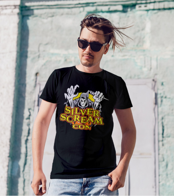 Silver Scream Con Grim Reaper With Needle And Hands T-Shirt