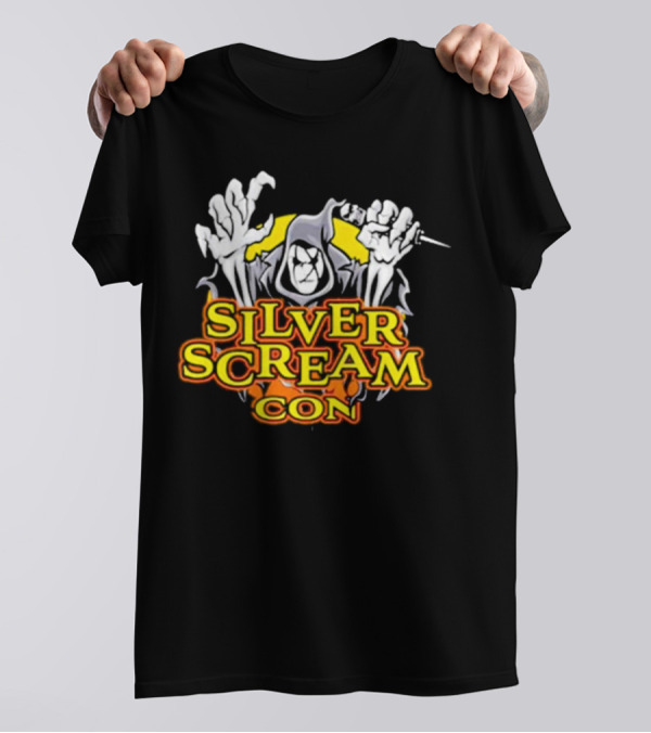 Silver Scream Con Grim Reaper With Needle And Hands T-Shirt