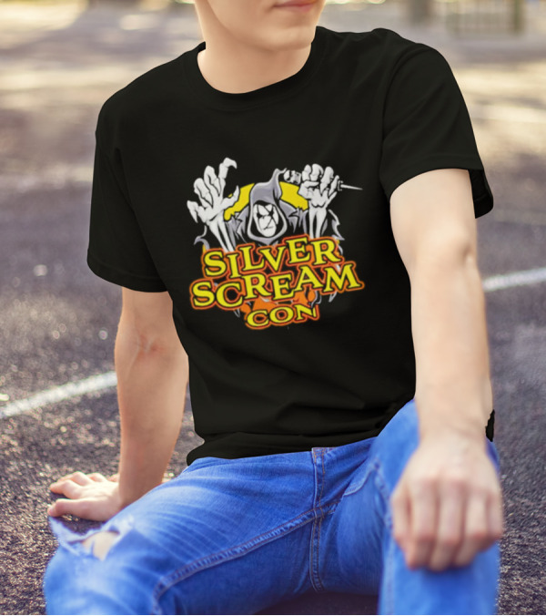 Silver Scream Con Grim Reaper With Needle And Hands T-Shirt