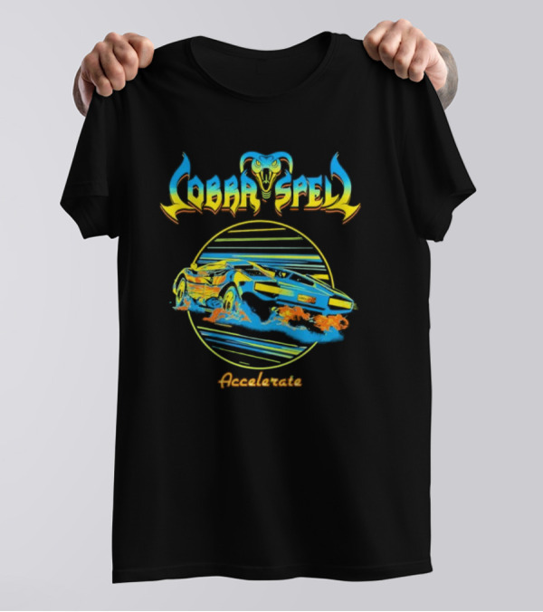 Cobra Spell Accelerate Neon Cobra And Racing Car T-Shirt