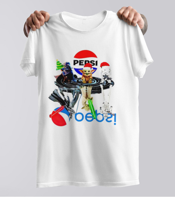 Pepsi Christmas Darth Vader Yoda Stormtrooper T-Shirt