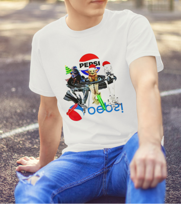Pepsi Christmas Darth Vader Yoda Stormtrooper T-Shirt