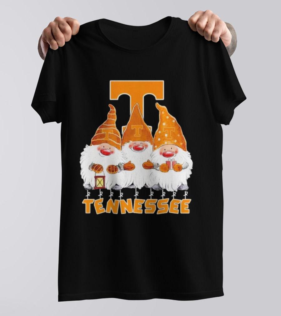 Tennessee Volunteers Christmas Gnomies With Orange T T-Shirt