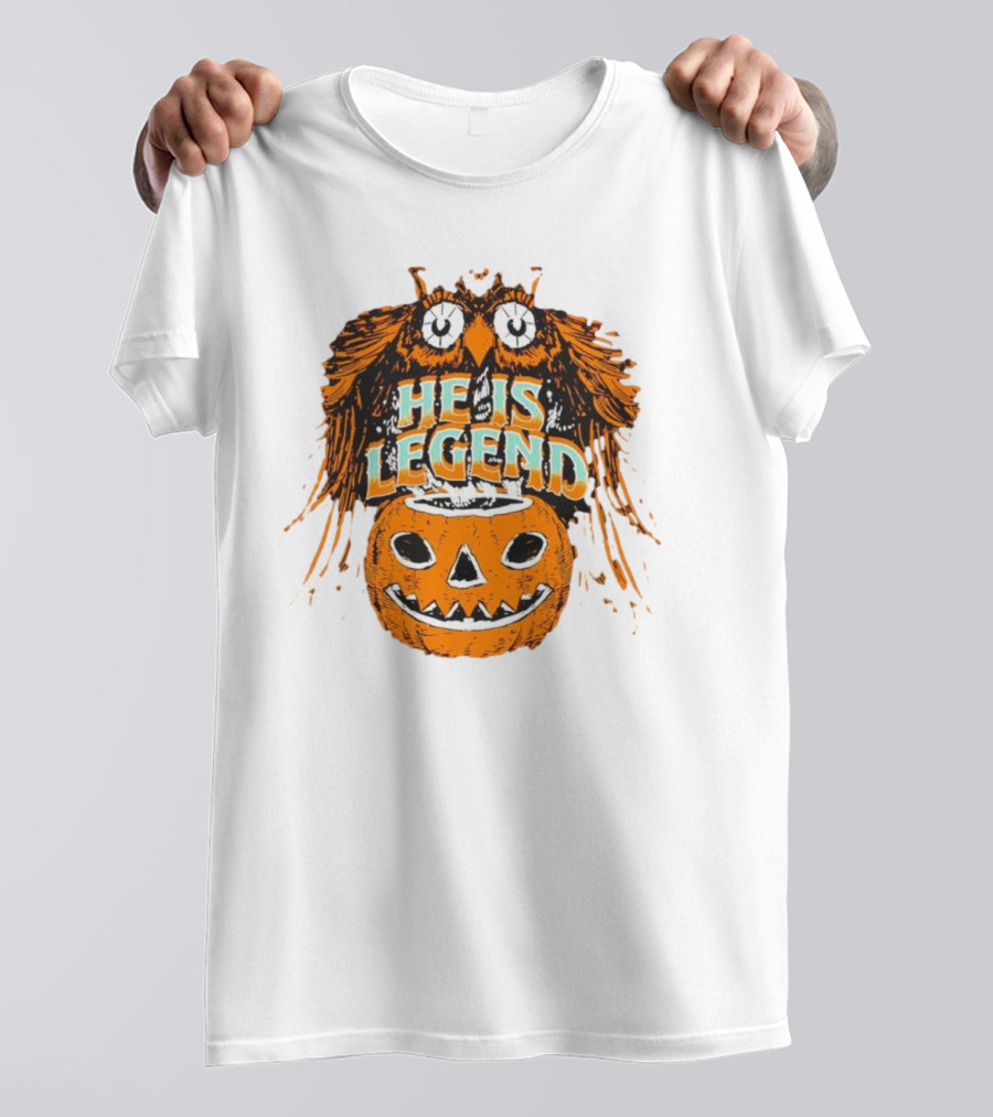 HE IS LEGEND Pumpkin Owl Halloween T-Shirt