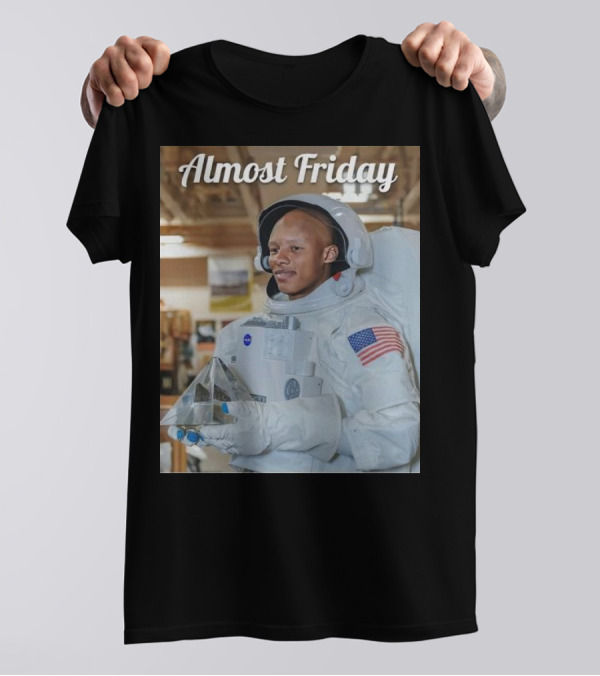 Almost Friday Josh Dobbs Passtronaut Astronaut Suit NASA Flag T-Shirt