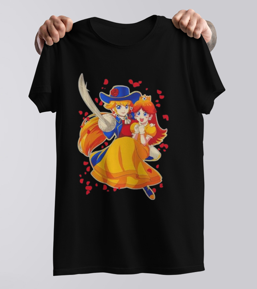 Princess To The Rescue With Heroic Duo And Heart Petals T-Shirt
