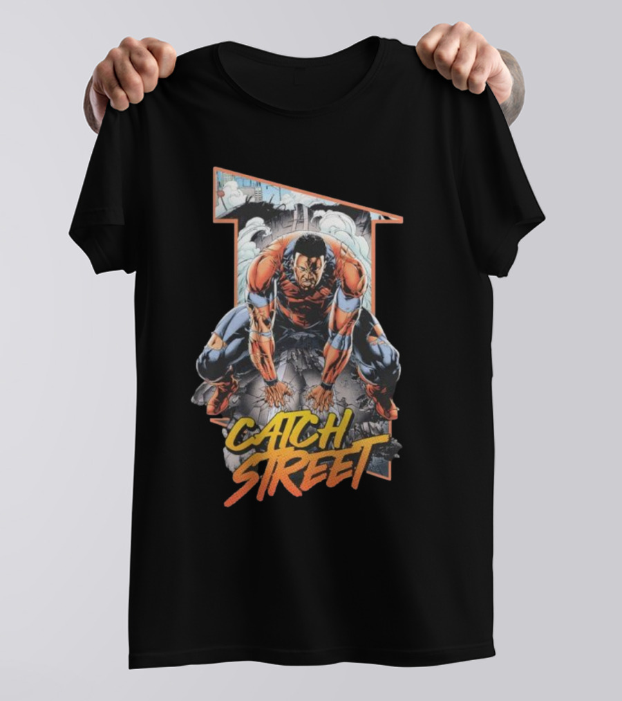 Catch Street Rippaverse Comics Dynamic Hero Action Pose T-Shirt
