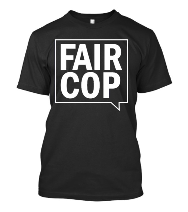 Sarah Phillimore Fair Cop Initiative Speech Bubble Black T-Shirt