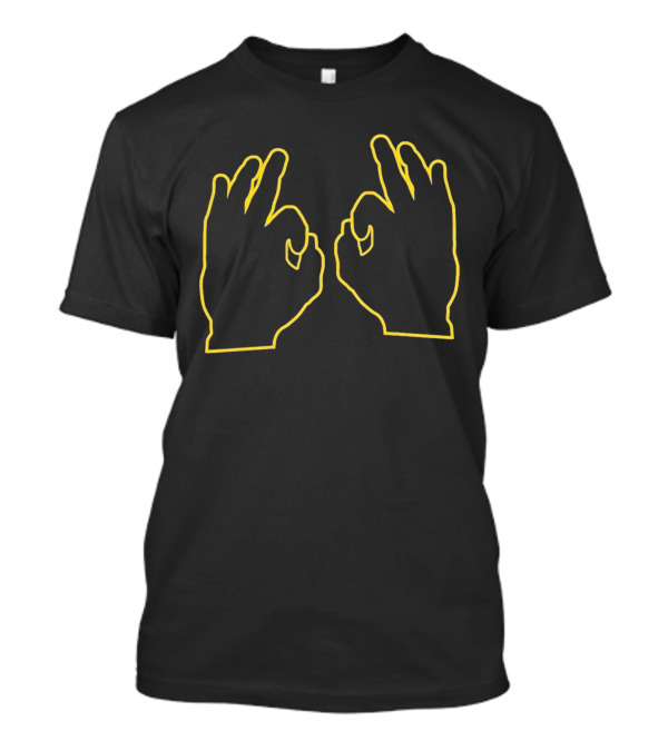 Southern Miss Three Yellow Outline Hand Gesture T-Shirt