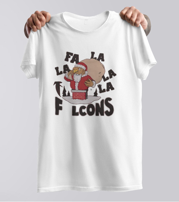 Atlanta Falcons Mascot Santa Fa La La Lcons T-Shirt