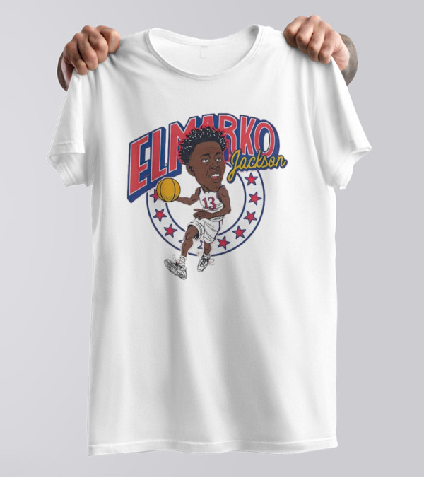 Elmarko Jackson Basketball Stars And Slam Dunk Action T-Shirt