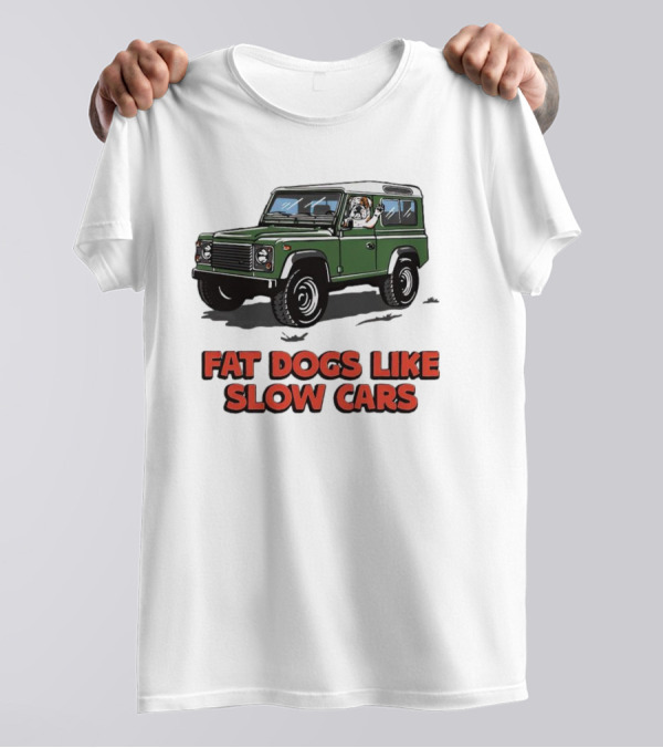 Fat Dogs Enjoy Slow Rides In Classic Off-Road Vehicles T-Shirt