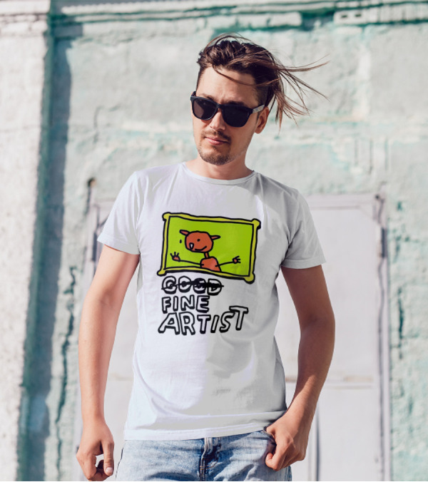Good Fine Artist Drawing In Frame T-Shirt