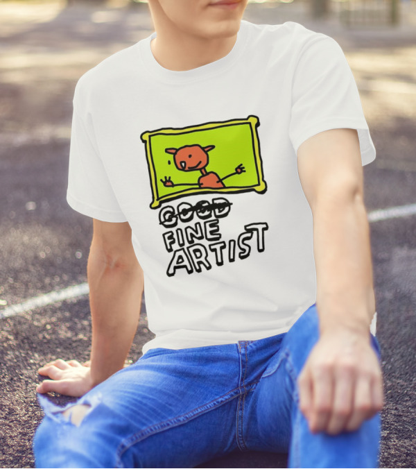 Good Fine Artist Drawing In Frame T-Shirt