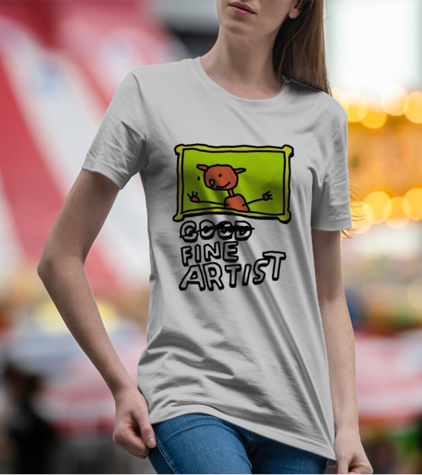 Good Fine Artist Drawing In Frame T-Shirt
