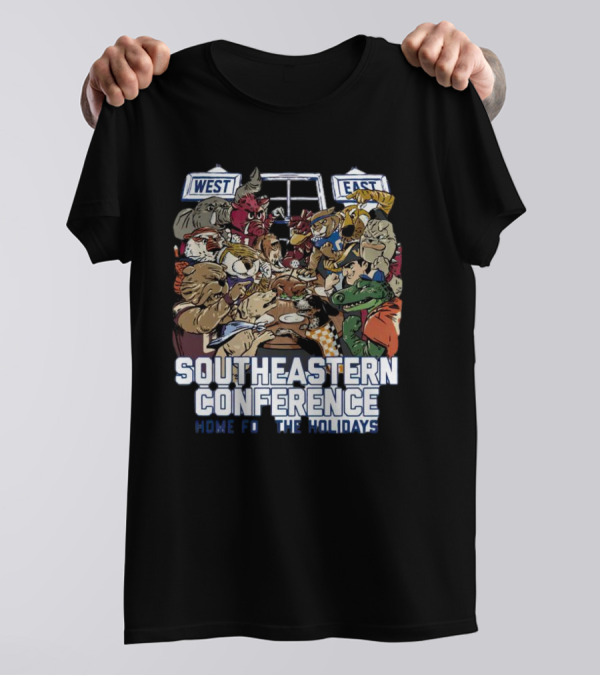 Southeastern Conference West East Rivalry Home For The Holidays T-Shirt