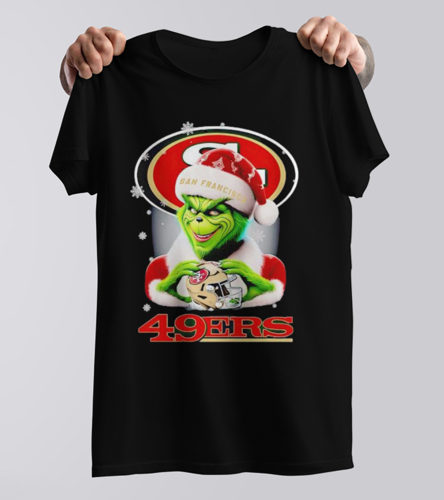 Grinch San Francisco 49ers Christmas Football T-Shirt