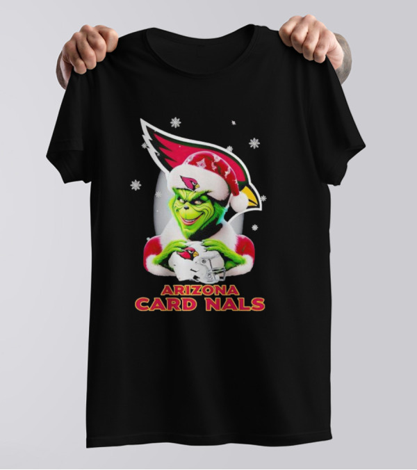 Grinch Arizona Cardinals Christmas Football Fan Festivities T-Shirt