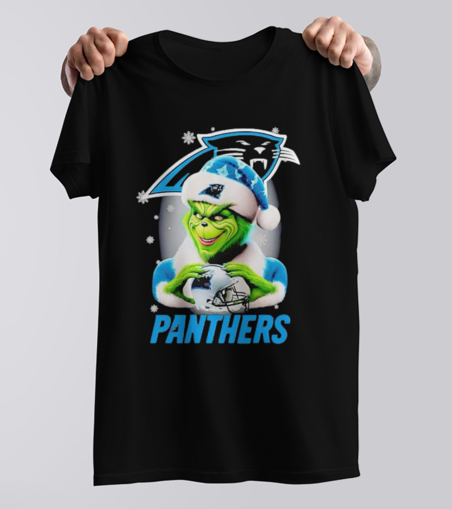 Grinch Carolina Panthers Christmas Fan T-Shirt