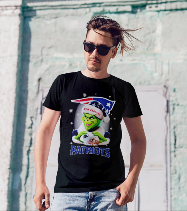 Grinch New England Patriots Christmas Fan T-Shirt