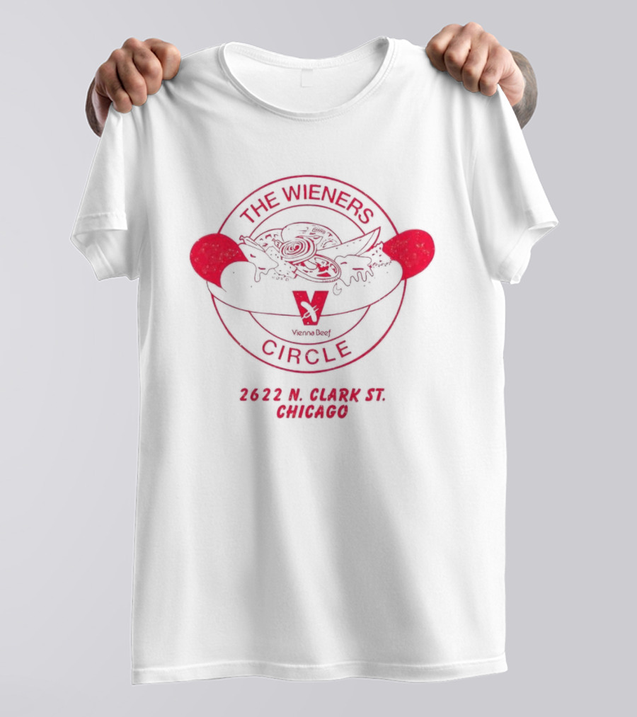 The Wieners Circle 2622 N Clark St Chicago Jason Kelce Vienna Beef T-Shirt