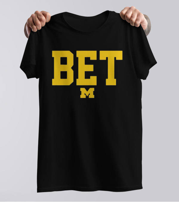 Michigan Football BET M College Sports T-Shirt