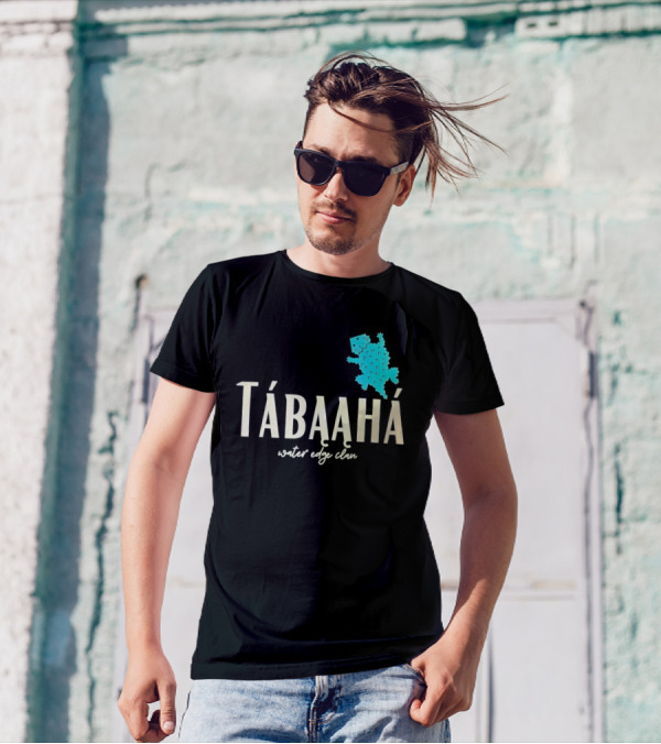 Tábąąhá Water Edge Clan Turquoise Turtle T-Shirt