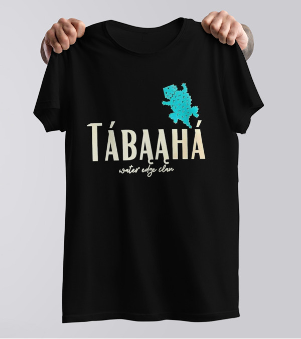 Tábąąhá Water Edge Clan Turquoise Turtle T-Shirt