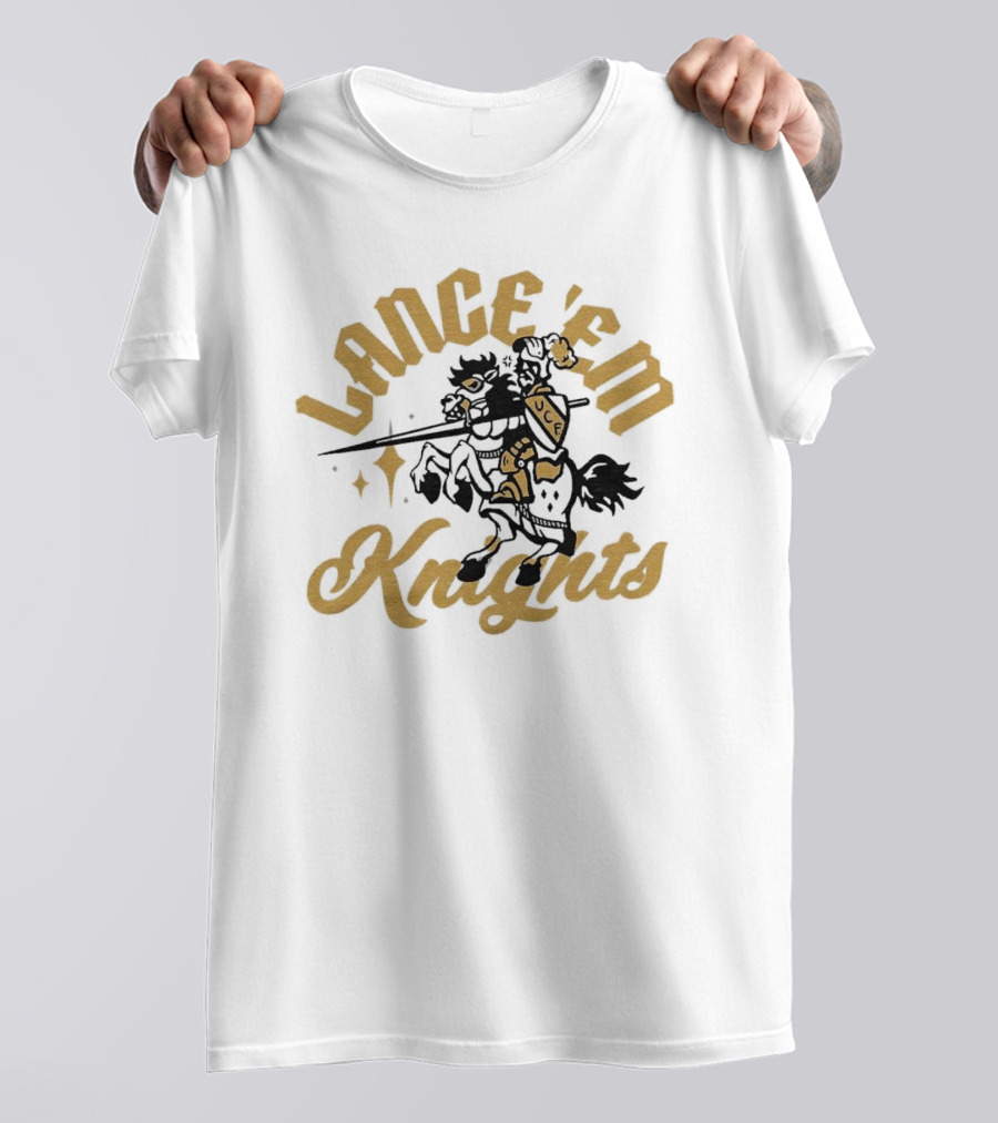 Lance 'Em Knights UCF Knight Riding Horse With Lance T-Shirt
