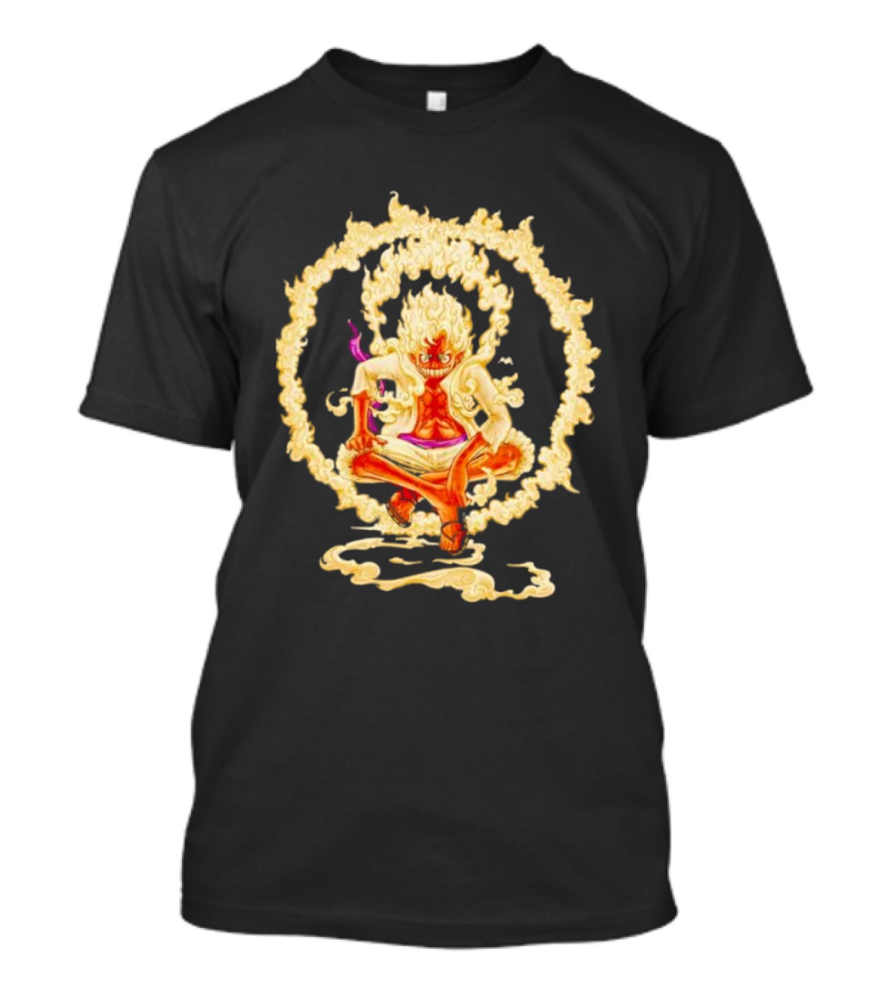 Gear 5 Luffy Surrounded By Fiery Ring Of Flames T-Shirt
