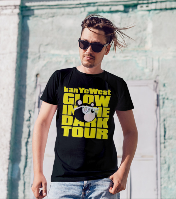 Kanye West Glow In The Dark Tour Bear With Shutter Shades T-Shirt