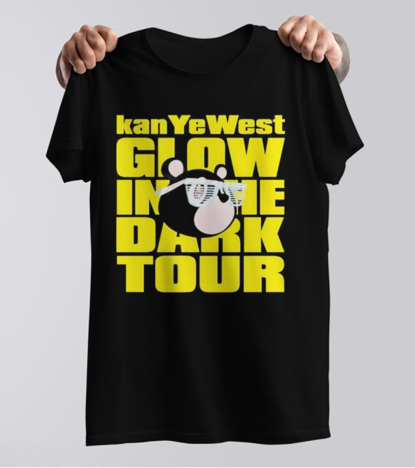 Kanye West Glow In The Dark Tour Bear With Shutter Shades T-Shirt