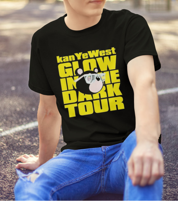 Kanye West Glow In The Dark Tour Bear With Shutter Shades T-Shirt