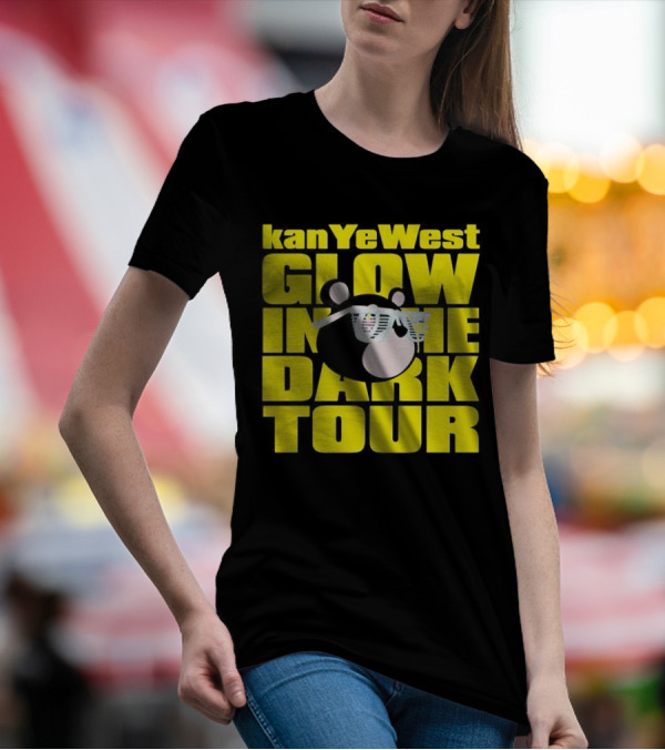 Kanye West Glow In The Dark Tour Bear With Shutter Shades T-Shirt