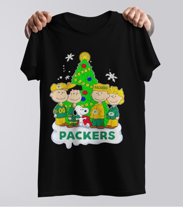 Packers Peanuts Characters Christmas Tree T-Shirt