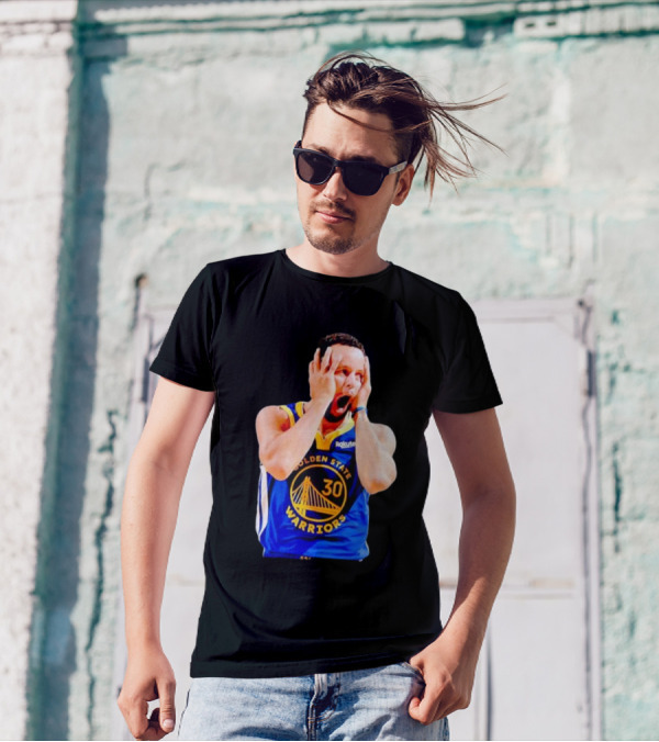 Golden State Warriors Stephen Curry 30 Reaction T-Shirt