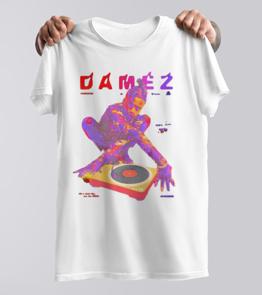 Damez Presents HIPHOP50 Vibrant Turntable Experience T-Shirt