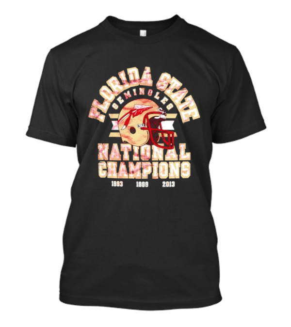 Florida State Seminoles National Champions Helmet 1993 1999 2013 T-Shirt