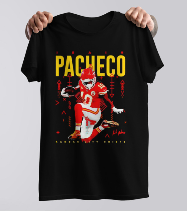 Isiah Pacheco Kansas City Chiefs Football Player Action T-Shirt