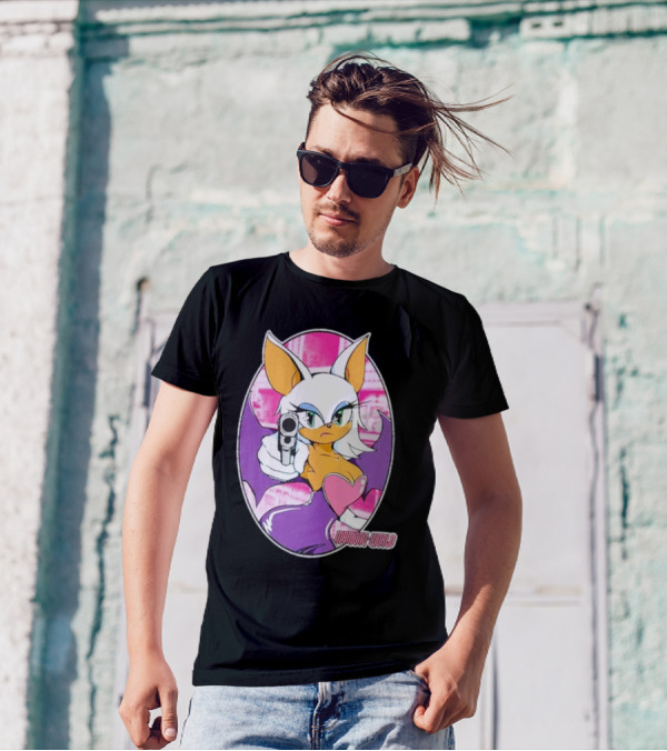 Mamono World Character With Gun And Heart T-Shirt