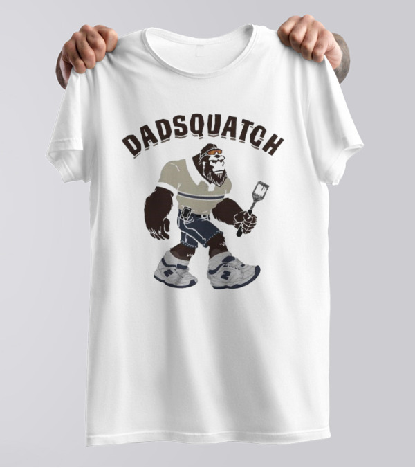 Dadsquatch Bigfoot Sasquatch Sporty Sneaker BBQ Spatula T-Shirt