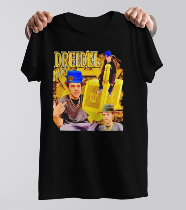 Dreidel Man Vintage Star Yellow Dreidel Hat T-Shirt