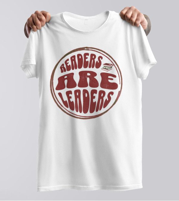 READERS ARE LEADERS Book Stack T-Shirt