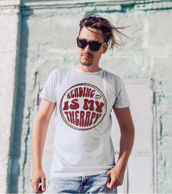 Reading Is My Therapy Retro Book Lover T-Shirt