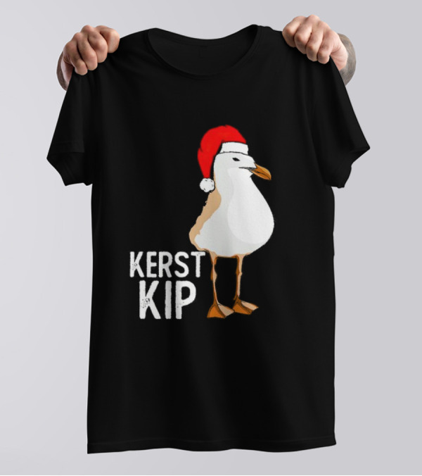 Kerst Kip Santa Hat Christmas Bird T-Shirt