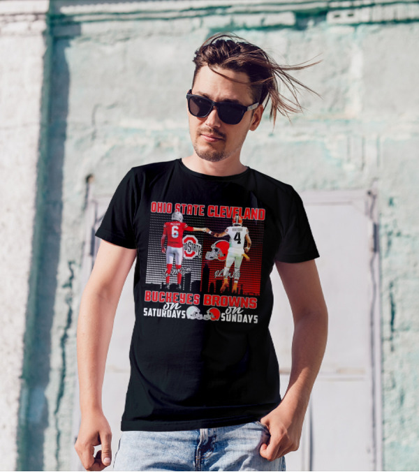 Ohio State Buckeyes Saturdays McCord Cleveland Browns Sundays Watson T-Shirt