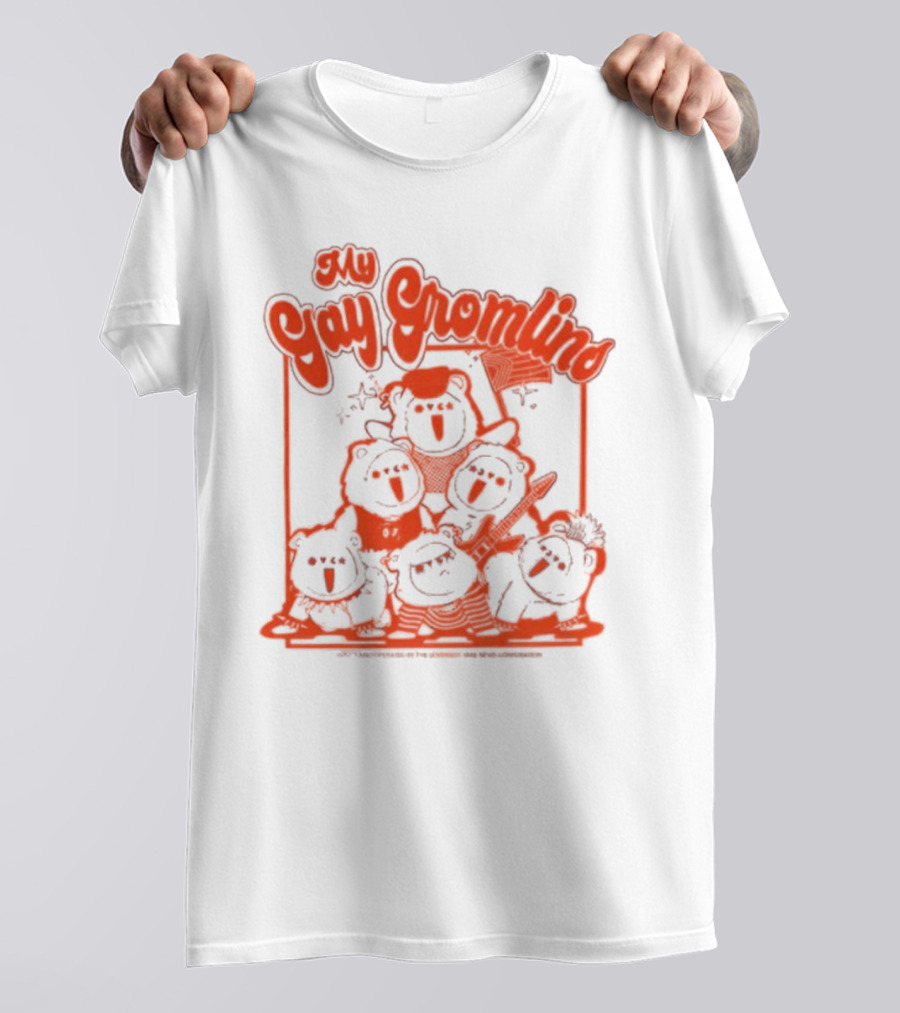 My Gay Gromlins Colorful Cartoon Creatures With Orange Outlines T-Shirt